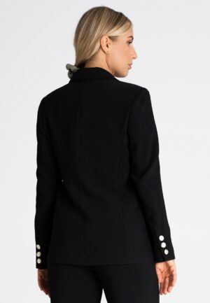 Черно сако с тесен ревер M954