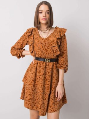 Светлокафява рокля Blythe RUE PARIS