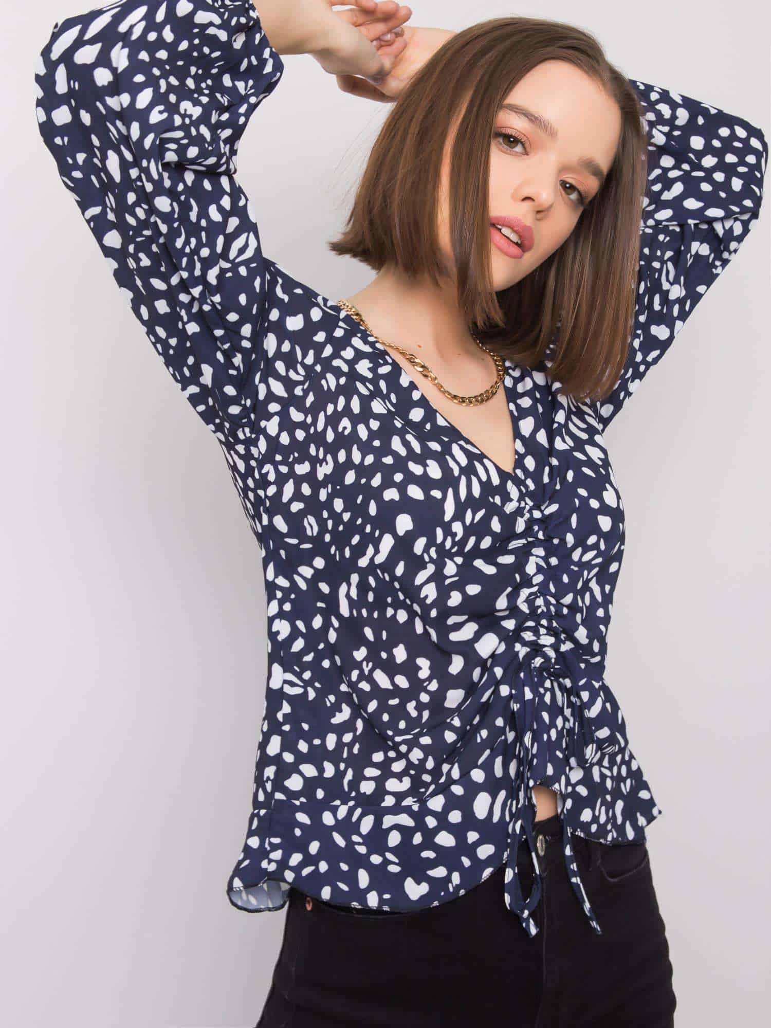 Тъмносиня блуза Ricarda