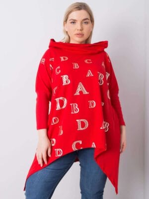Худи с макси размер Aina Red