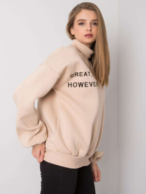 Ватирана oversize блуза Kelly бежова