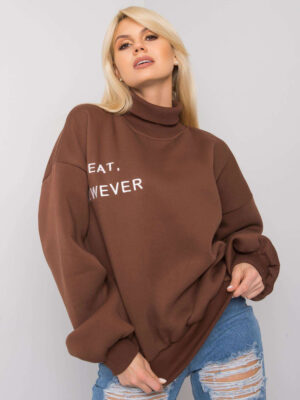 Ватирана oversize блуза Kelly тъмнокафява Ватирана oversize блуза Kelly тъмнокафява