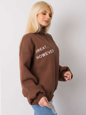 Ватирана oversize блуза Kelly тъмнокафява Ватирана oversize блуза Kelly тъмнокафява