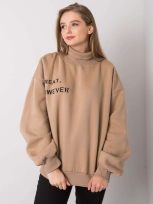 Ватирана oversize блуза Kelly тъмнобежова