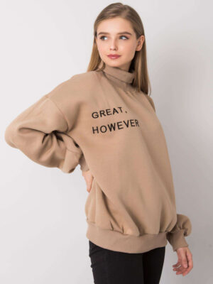 Ватирана oversize блуза Kelly тъмнобежова