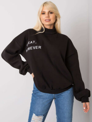 Ватирана oversize блуза Kelly черна