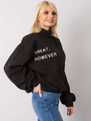 Ватирана oversize блуза Kelly черна