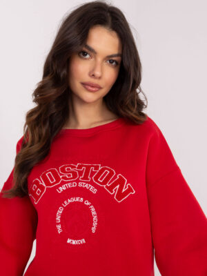 Ватиран суичър Boston червен