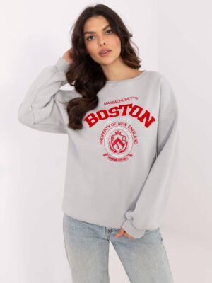 Ватиран суичър Boston светлосив Ватиран суичър Boston светлосив