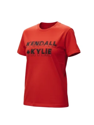 червена-памучна-тениска-с-лого-kendall-kylie