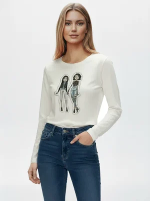 biala-damska-bluza-ilustracia-figuri-kendall-kylie