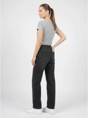 Тъмносиви дамски дънки Straight Fit