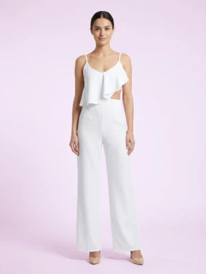 Дамски кроп топ KENDALL + KYLIE с дълъг ръкав и изрязан гръб